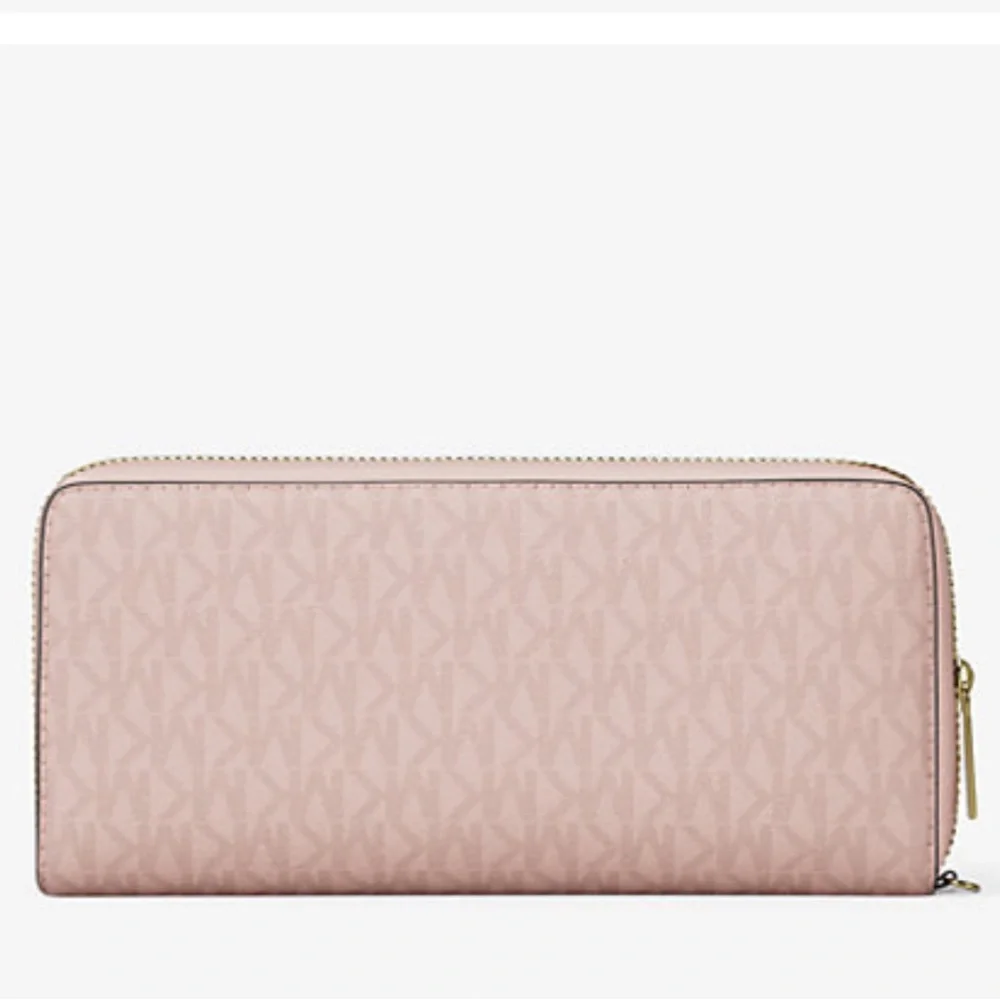 MICHAEL KORS Jet Set Travel Lg Signature Logo Continental Wristlet Phone Holder - Picture 16 of 16